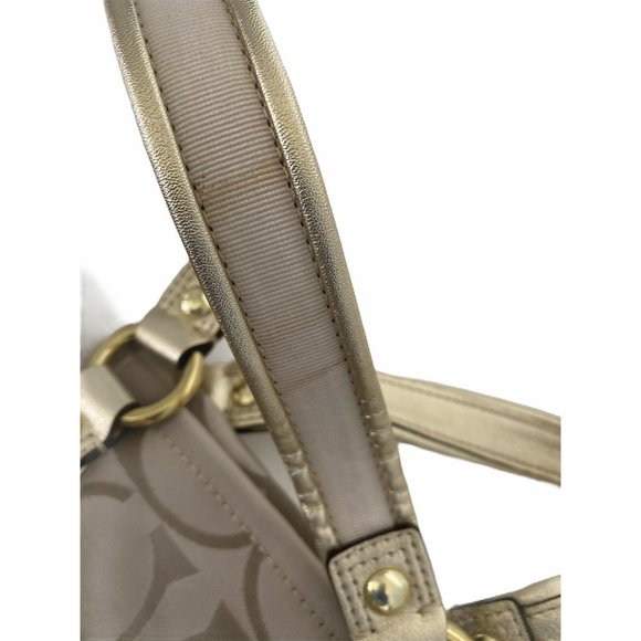 Coach Tan and Brown Signature Shoulder Bag - Picture 4 of 11